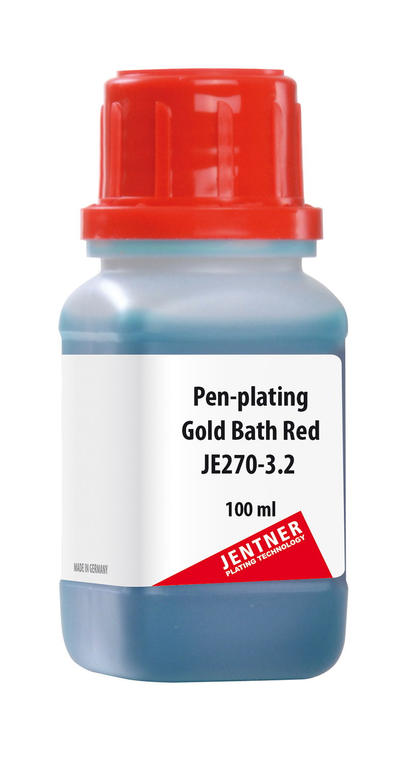 Electrolyte d'or rouge JE270-3.2 pour stylet (2 g/100ml Au)